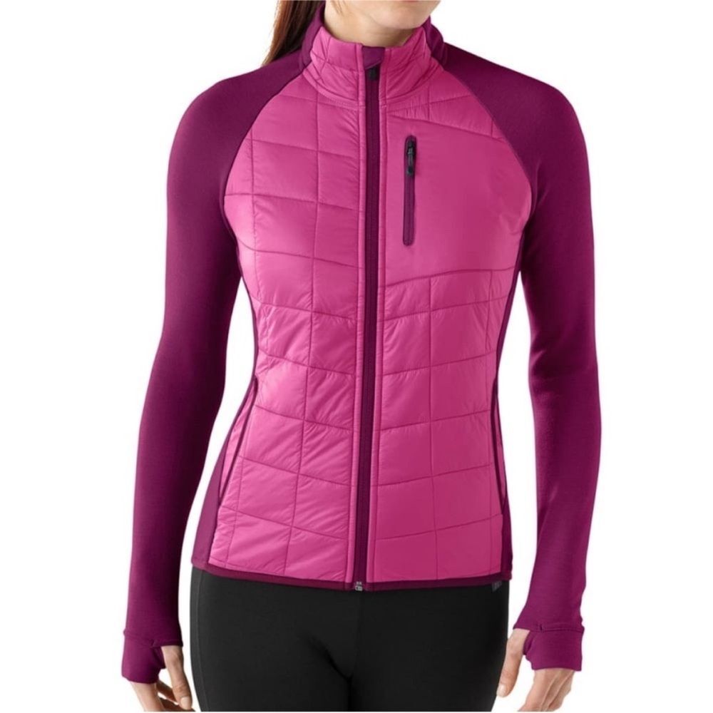Smartwool PhD Wool Jacket Smartloft Divide Pink Magenta Purple Full Zip Small